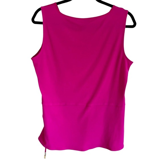 Calvin Klein Women's Sleeveless Blouse Side Tie Chiffon Tank Top w Bow Medium M - Picture 8 of 13